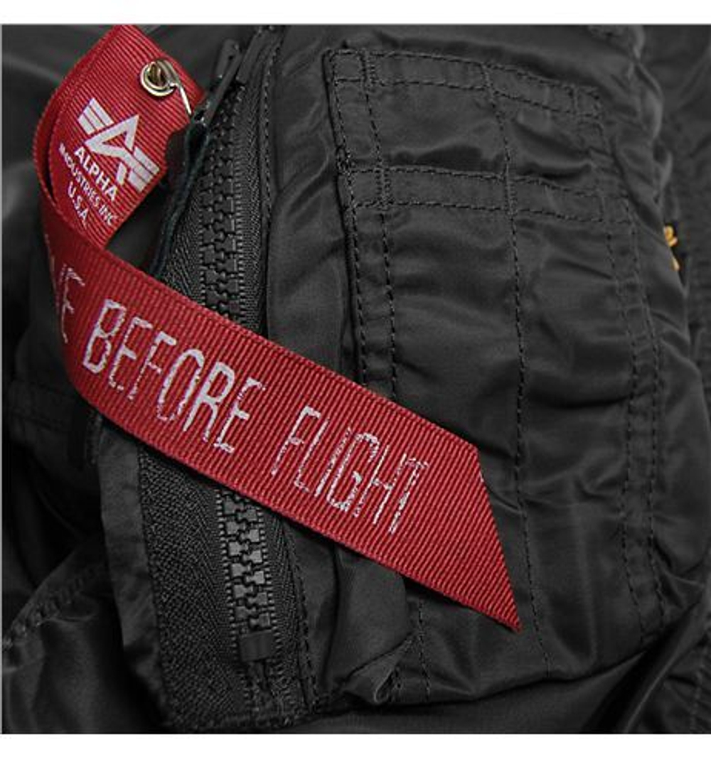 Куртка Мужская Alpha N-2B Flight Jacket (черная - black)