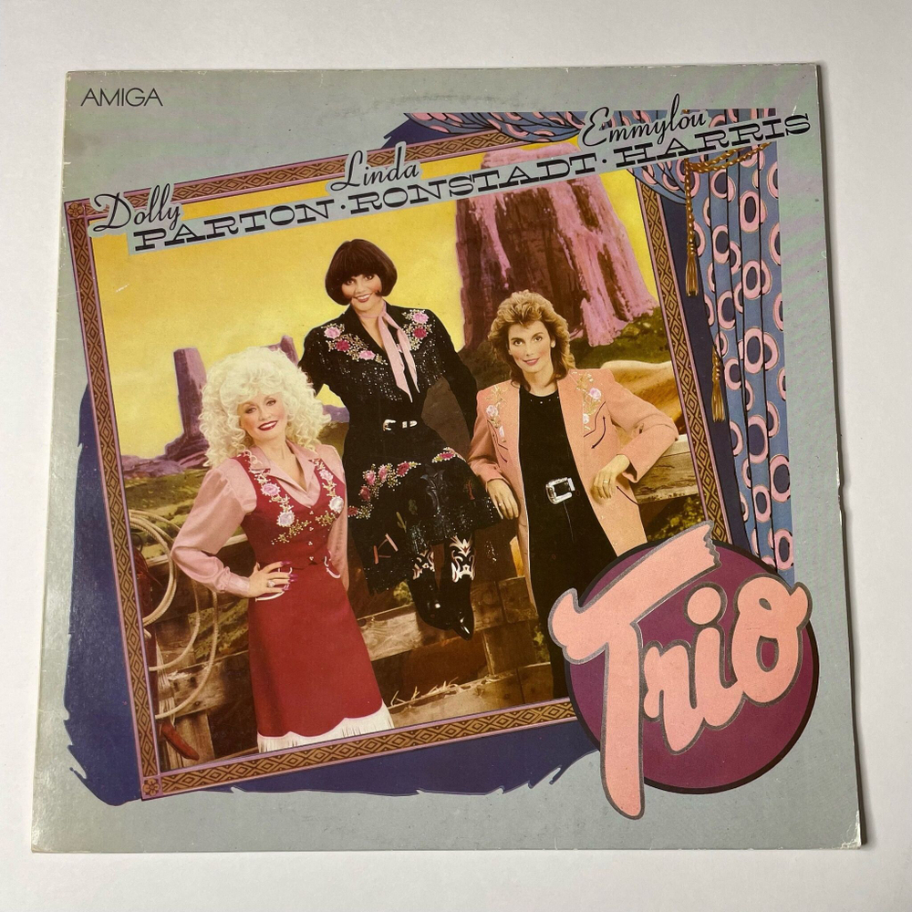 Винтажная виниловая пластинка LP Dolly Parton, Linda Ronstadt, Emmylou Harris Trio (ГДР 1989)