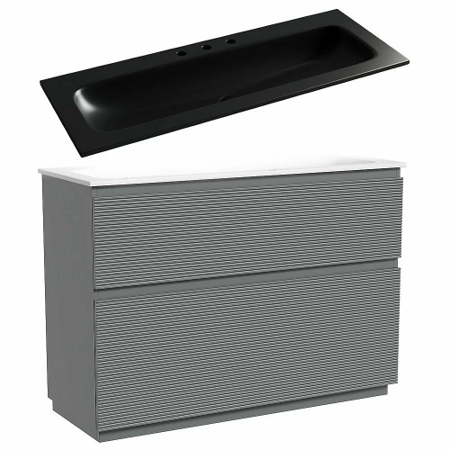 Тумба с раковиной Sancos FOLK Floor FL120FES/CN7024MB 120 Ergraut soft