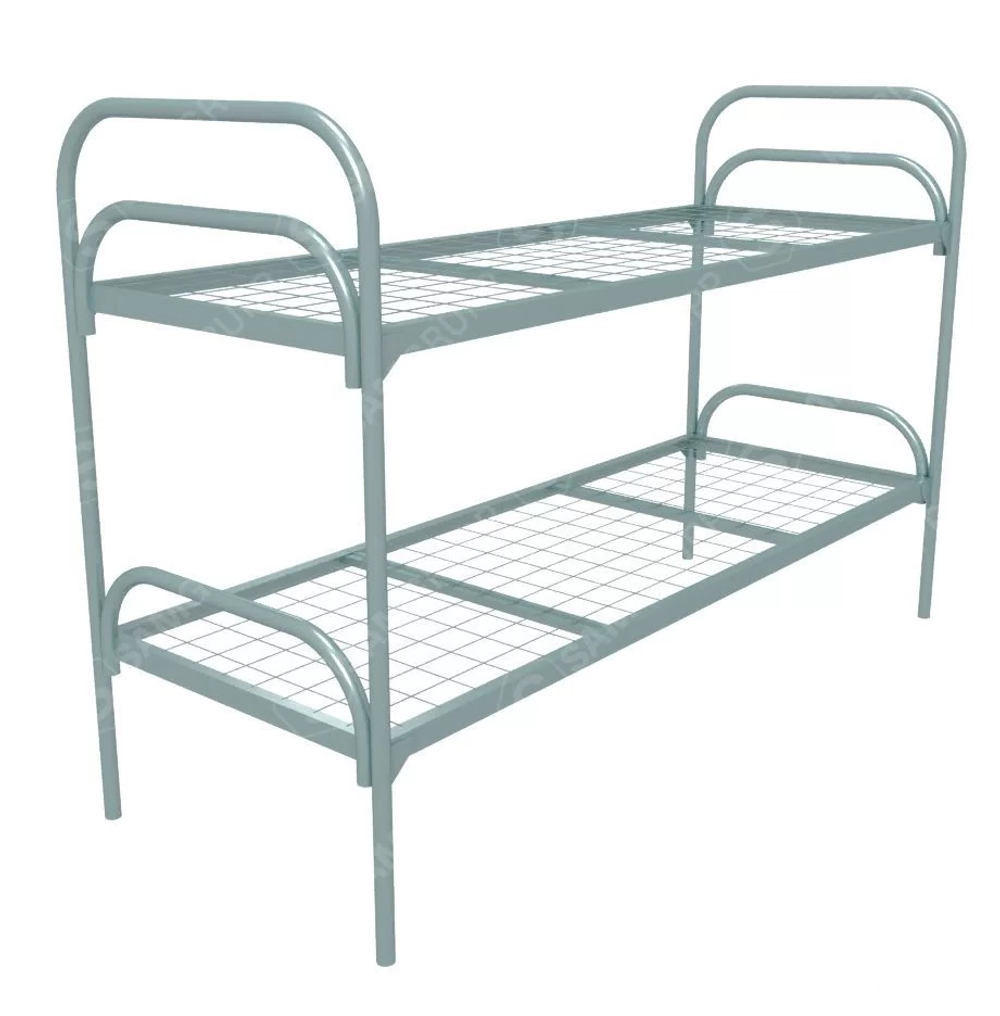 Кровать металлическая двухъярусная модульная "Стандарт + 2", 80х190 см, сетка 100х50, 2 перемычки