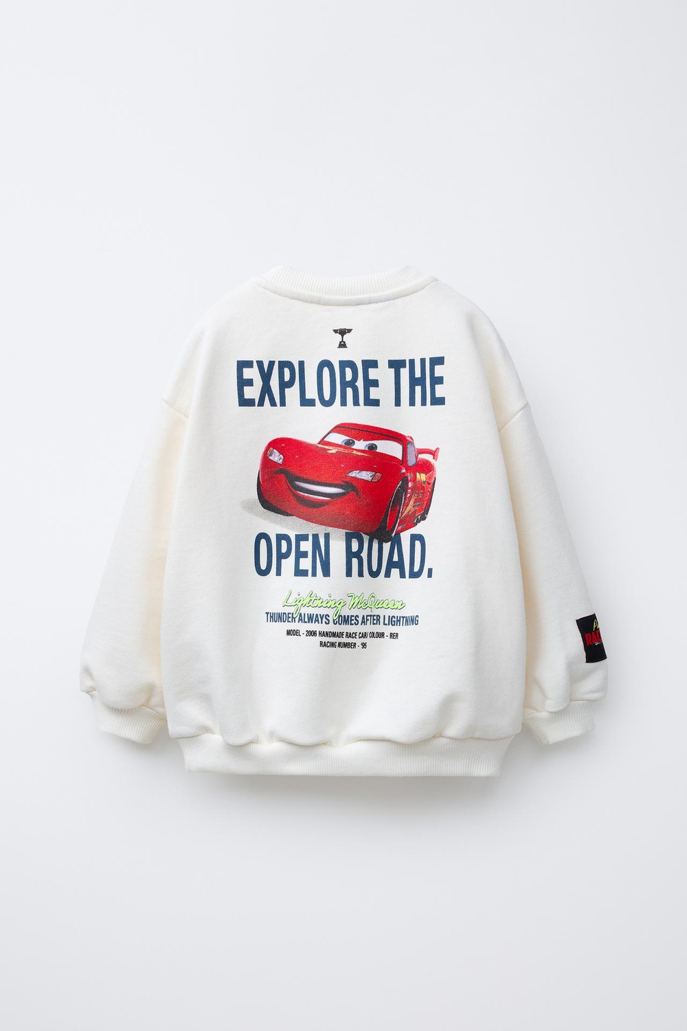 ZARA ХУДИ С ПРИНТОМ «МОЛНИЯ» ©, ЭКРЮ