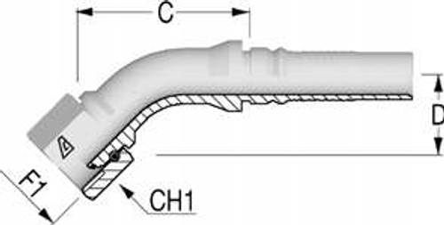 Фитинг DN 20 BSP (Г) 3/4 (45) Interlock