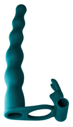 Вибронасадка для двойного проникновения Lola Games Naughty Bunny 17 см