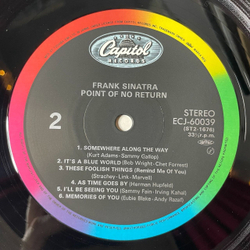 Винтажная виниловая пластинка LP Frank Sinatra Point of No Return (Japan 1984) (Obi)