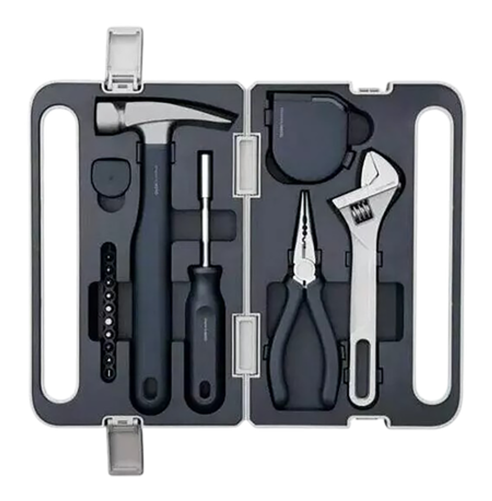 Аккумуляторная дрель-шуруповерт + набор инструментов HOTO Manual Tool Set (QWDZGJ002) Gray