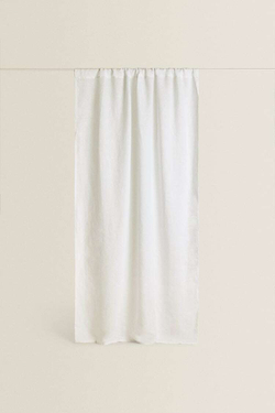 ZARA HOME ШТОРА ИЗ ПОСТИРАННОГО ЛЬНА, БЕЛЫЙ