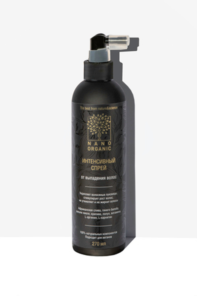 Nano Organic Спрей от выпадения волос для кожи головы 270 мл, спрей
