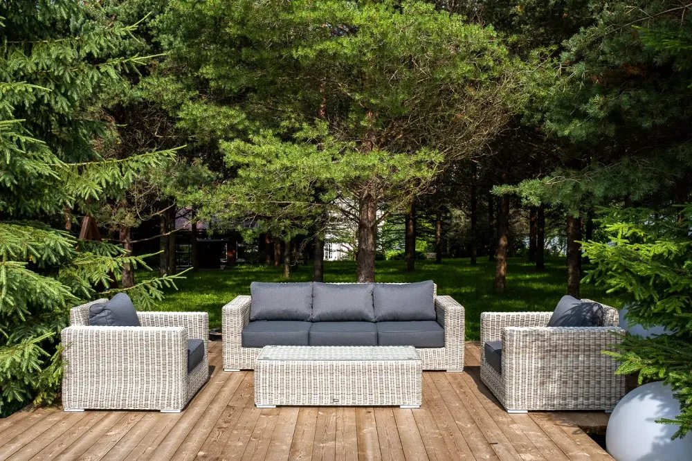 "Боно" лаунж-зона из искусственного ротанга, цвет бежевый