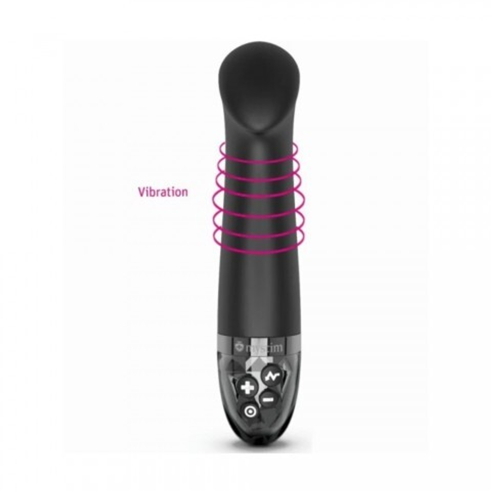 Вибратор Mystim Right on Ron с электростимуляцией, черный