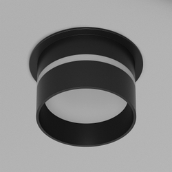 DK2404-BK Встраиваемый светильник влагозащ., IP 44, до 15 Вт, GU10, черный, алюминий