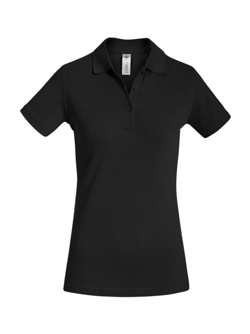 Рубашка поло медицинская женская Доктор стиль Safran Timeless, черная, размер M