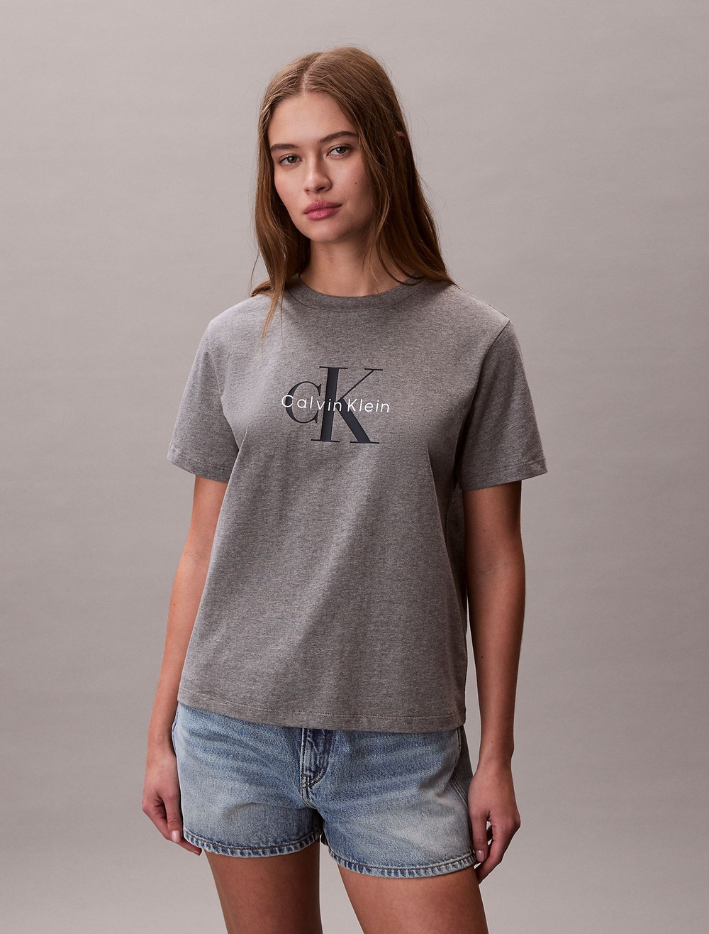Футболка Calvin Klein Monologo Tee Medium Grey Heather