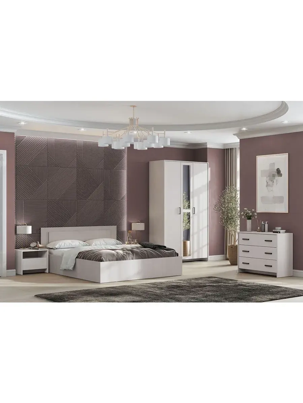 Спальный гарнитур, мебель комплект для спальни 120х50х210 см