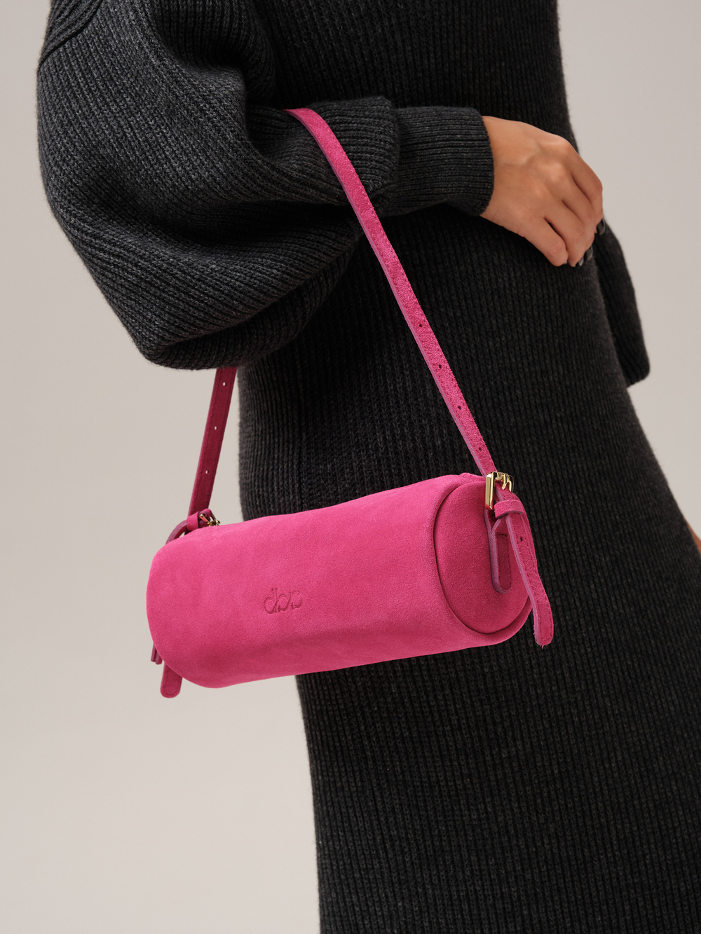 Замшевая сумка DBR 31343 розовый тюльпан