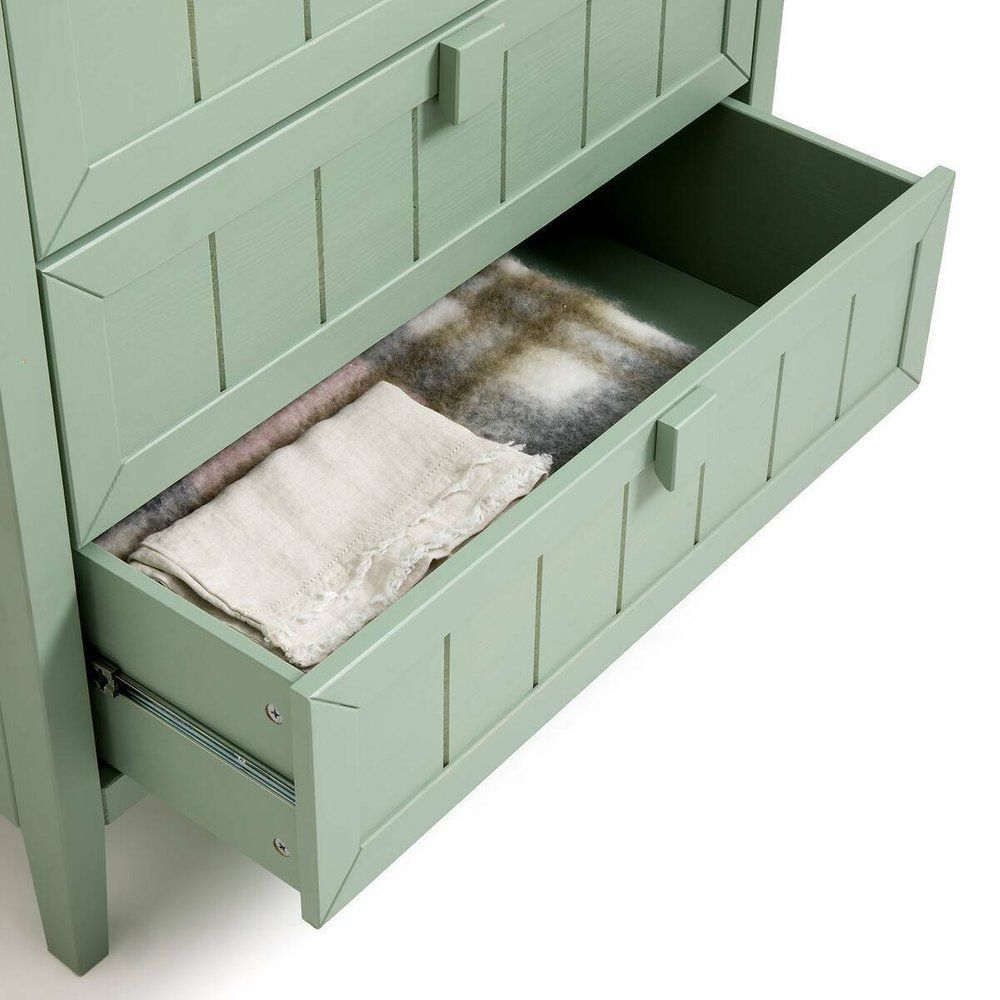 Комод для одежды, 75х35х90, Carlos, из сосны, 3 ящика, эвкалипт, Dipriz