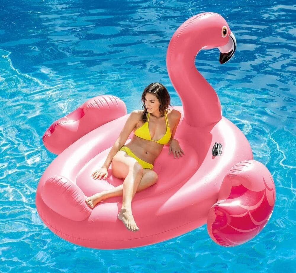 Плотик Intex "Большой Фламинго" 142х137х97см, 57558 с насосом
