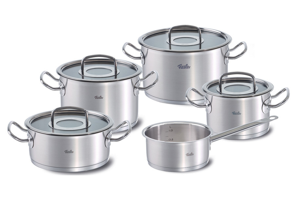 Набор кастрюль Fissler, серия Original pro collection, 5 пр. (крышка/стекло)