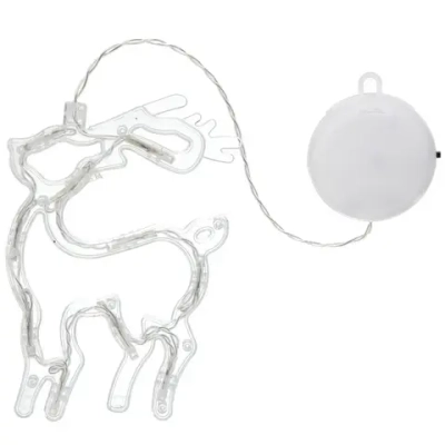 Фигура светодиодная «Олень» 12х17 см (батарейки 3 ААА), 1 реж, Теплый белый