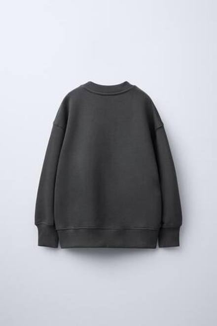 ZARA ТОЛСТОВКА С ПРИНТОМ «ГРАФФИТИ», АНТРАЦИТОВО-СЕРЫЙ