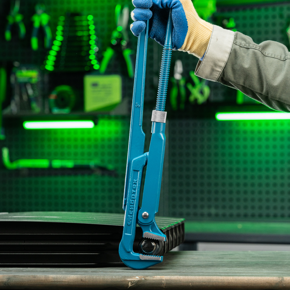 Ключ трубный рычажный №4, 3", литой, тип "L" Сибртех