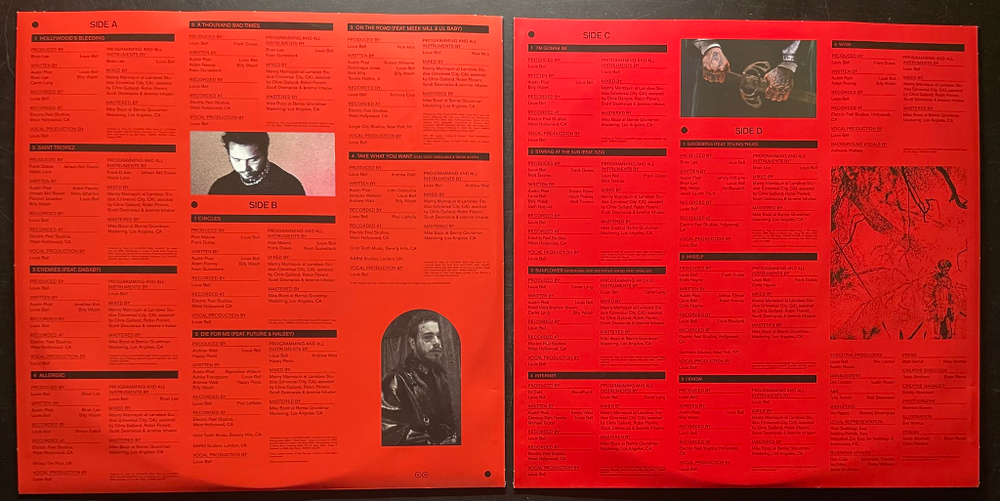 Post Malone ‎– Hollywood's Bleeding 2LP (Европа 2020г.) Pink