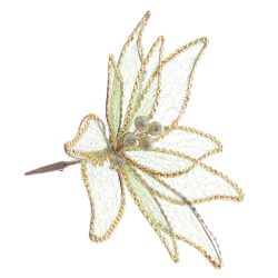 GAEM Цветок искусственный "Пуансеттия" (на клипсе), L23 W23 H12 см