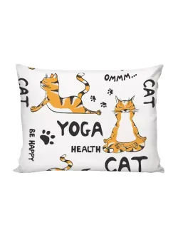 Постельное белье бязь Сказка "Yogacat" (бязь) 1,5-сп Наволочка 50х70 см 1 шт Простынь 150x215 смПододеяльник 145x215 см