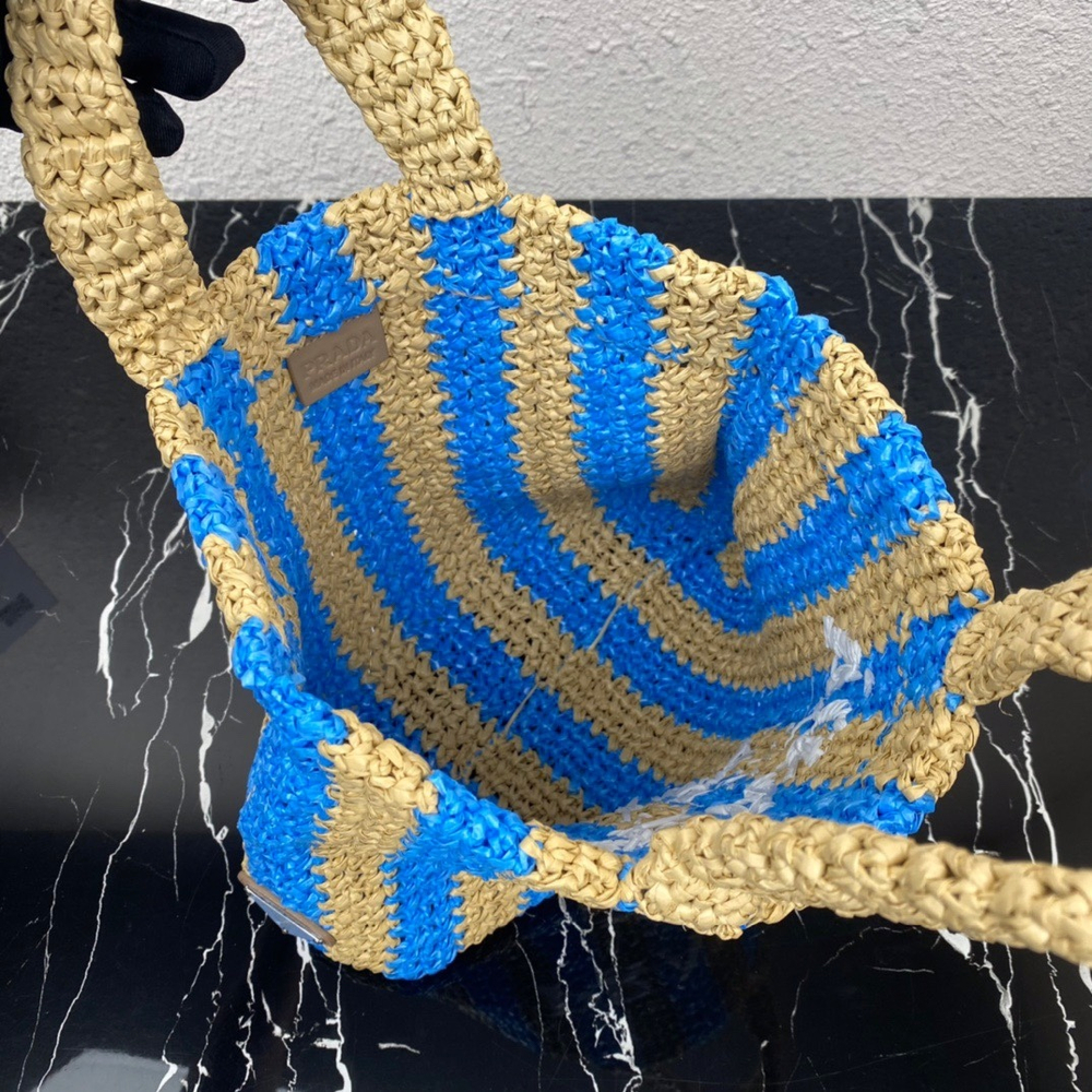 Prada Raffia Tote Bag 24 cm