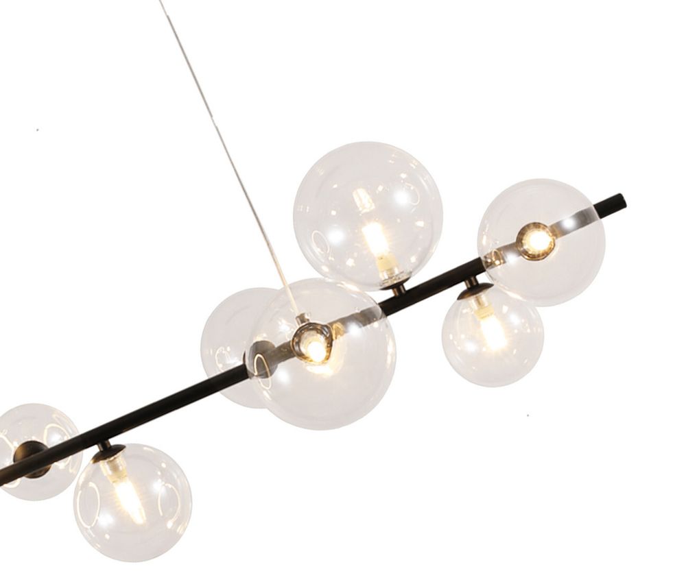 Люстра Иона черный w90*28 h30-150 G9 7*5W+ Led 17W (4000K) (Led) (лампами не комплектуется)