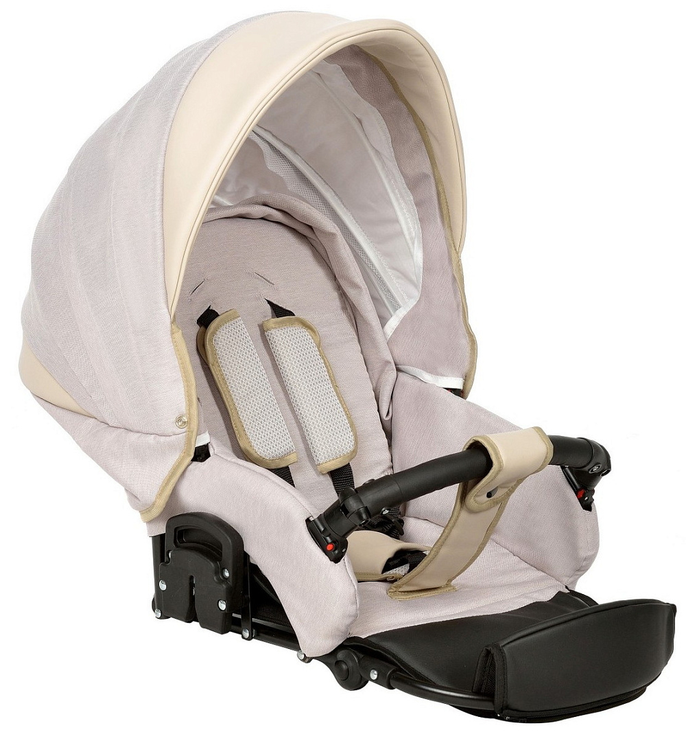 Детская коляска Indigo Indigo New 3 в 1 с автокреслом Avionaut Cosmo Beige In01 бежевый