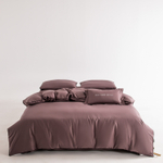 КПБ Однотонный Сатин Элитный на резинке OCER007, 2 спальный, 4 наволочки, простынь 140*200*30