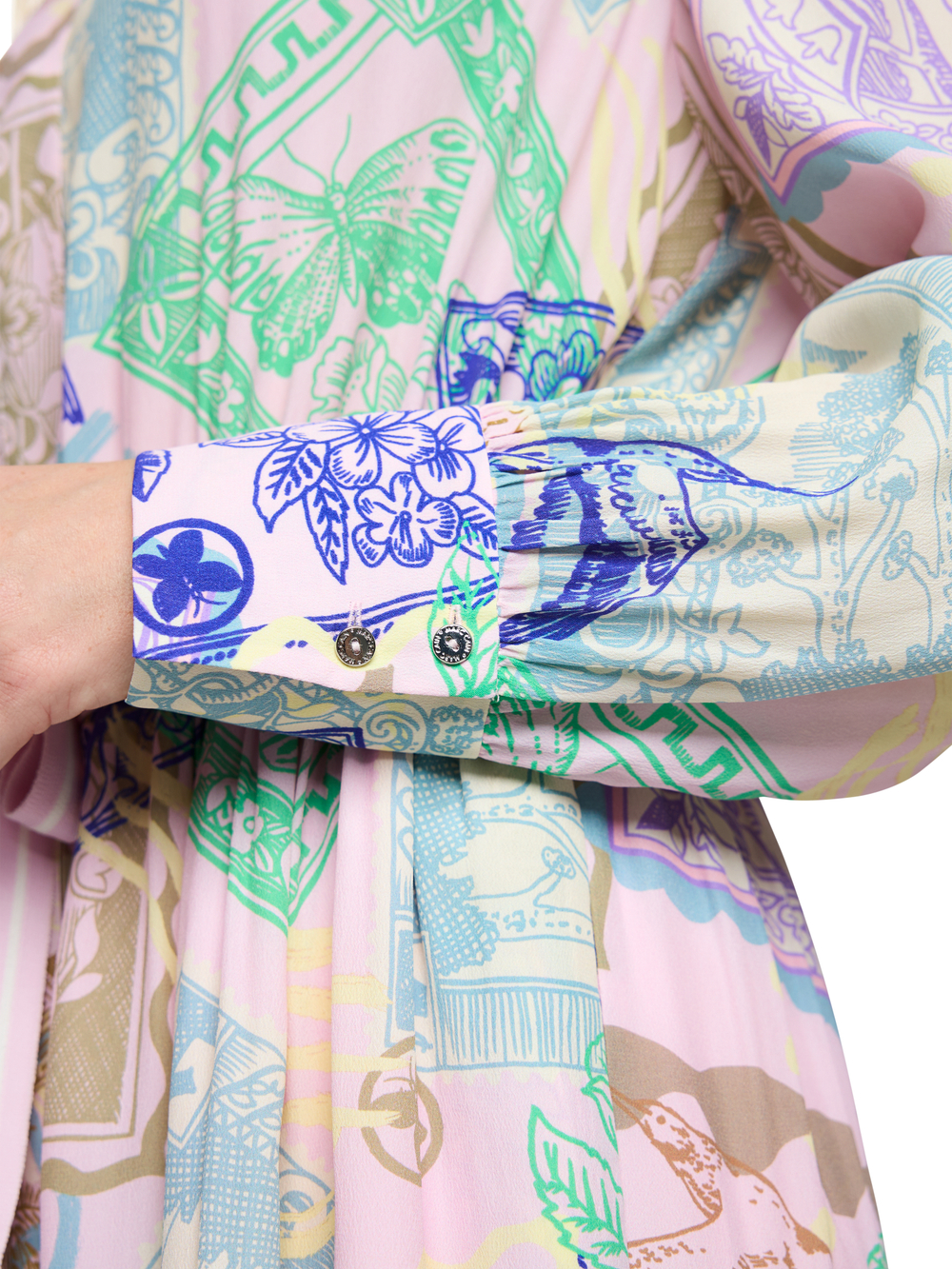 Платье из вискозы и шелка