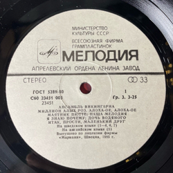 Винтажная виниловая пластинка LP Vikingarna, Ансамбль Викингарна (СССР 1985)