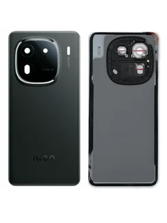 Задняя крышка для Iqoo 12 Pro черная (Black) со стеклом камеры