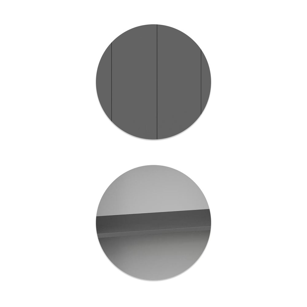 Шкаф Woodville Сибити четырехстворчатый графит серый