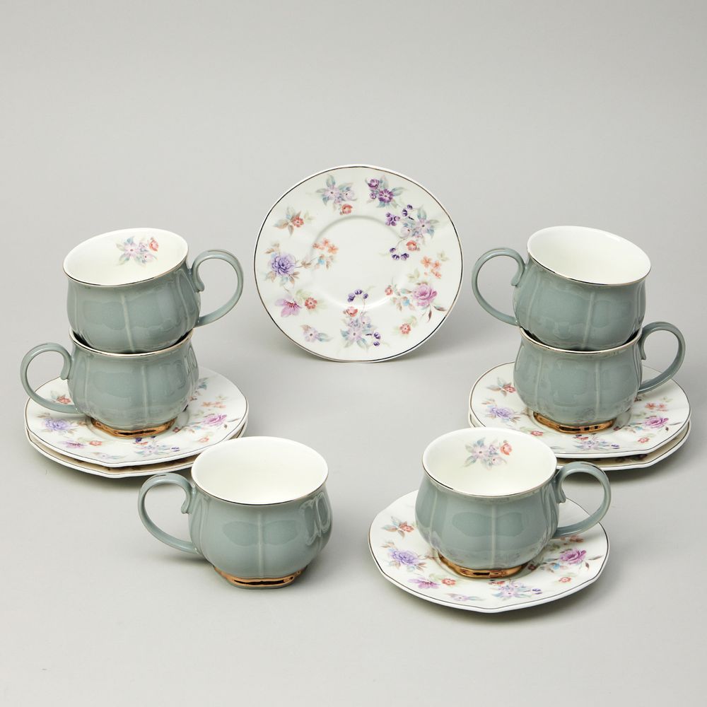 ЧАЙНЫЙ НАБОР LEFARD "ВРЕМЕНА ГОДА" НА 6 ПЕР. 12 ПР. 250 МЛ СЕРЫЙ