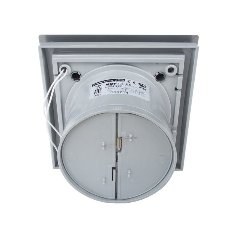 Энергосберегающий бесшумный вентилятор ММ-Р 01 UE пластик овал 100 м³/час 5,5 Вт с обратным клапаном хром