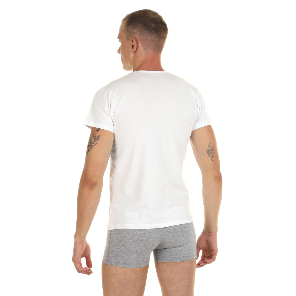 Хлопковая футболка с круглым вырезом горловины (Размер: S) (Цвет: серый)