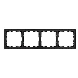 Рамка пластиковая FRM-NOBE-SFPL-4-BK (Arlight, Черный оникс) 054224