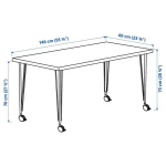 Письменный стол - IKEA LAGKAPTEN/KRILLE, 140х60 см, черно-коричневый/черный, ЛАГКАПТЕН/КРИЛЛЕ ИКЕА