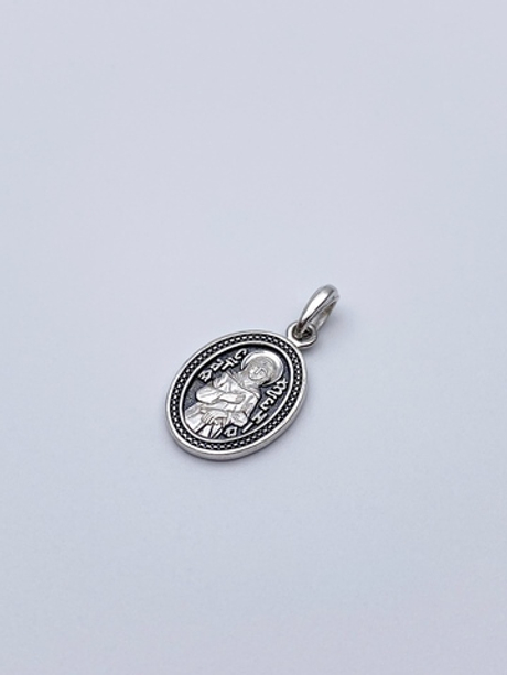 Образок из серебра/Частичное чернение/Подвижное ухо/Ксения