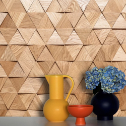 Деревянная мозаика для стен Wood Mosaic Трой спил