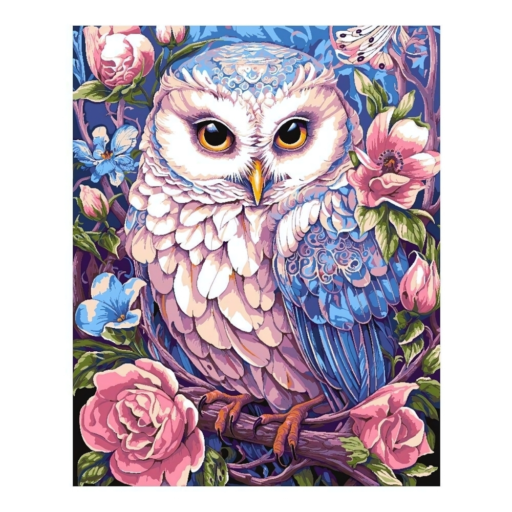 Картина по номерам 40*50см "Совушка" (на подрам.) (Lori)