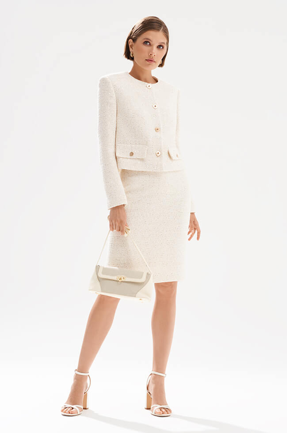 4964 Юбка женская (золотисто-молочный)