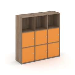 Locker plus Комплект №3 LK.K-003 Дуб Аризона/Оранжевый 1188*350*1203