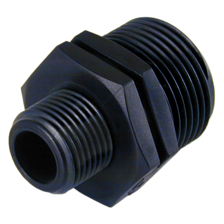 Ниппель переходной пластиковый с 1" на 3/4"