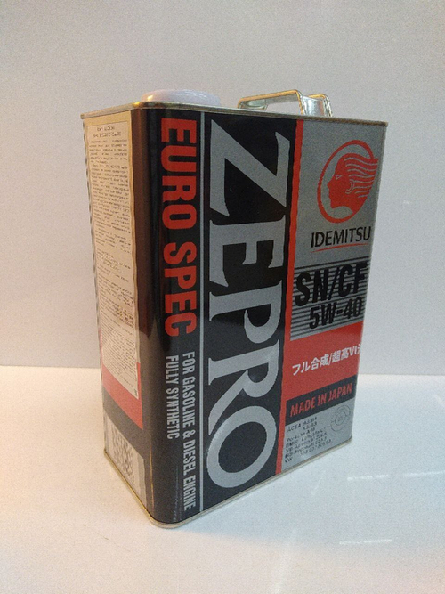 Масло моторное синтетическое Idemitsu Zepro EURO SPEC SN/CF 5W-40, (4л)