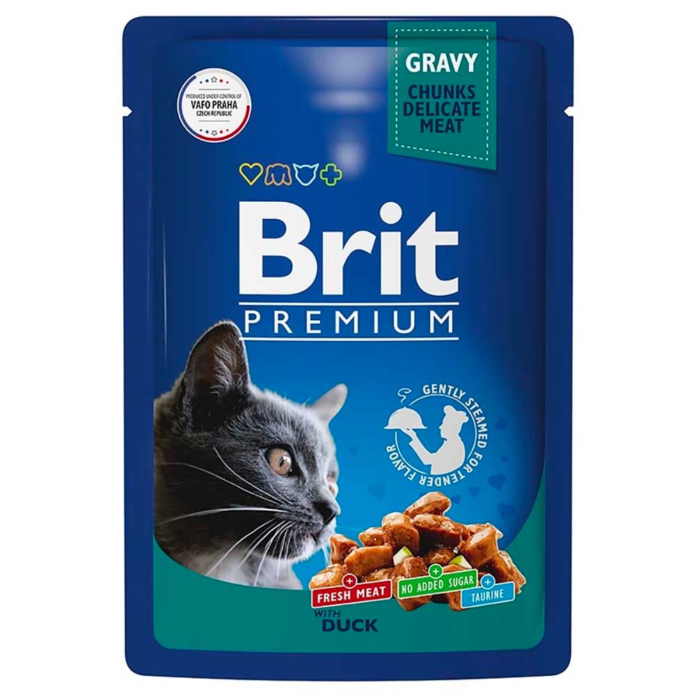 Brit Premium консервы для кошек с уткой в соусе 85 г (пакетик)