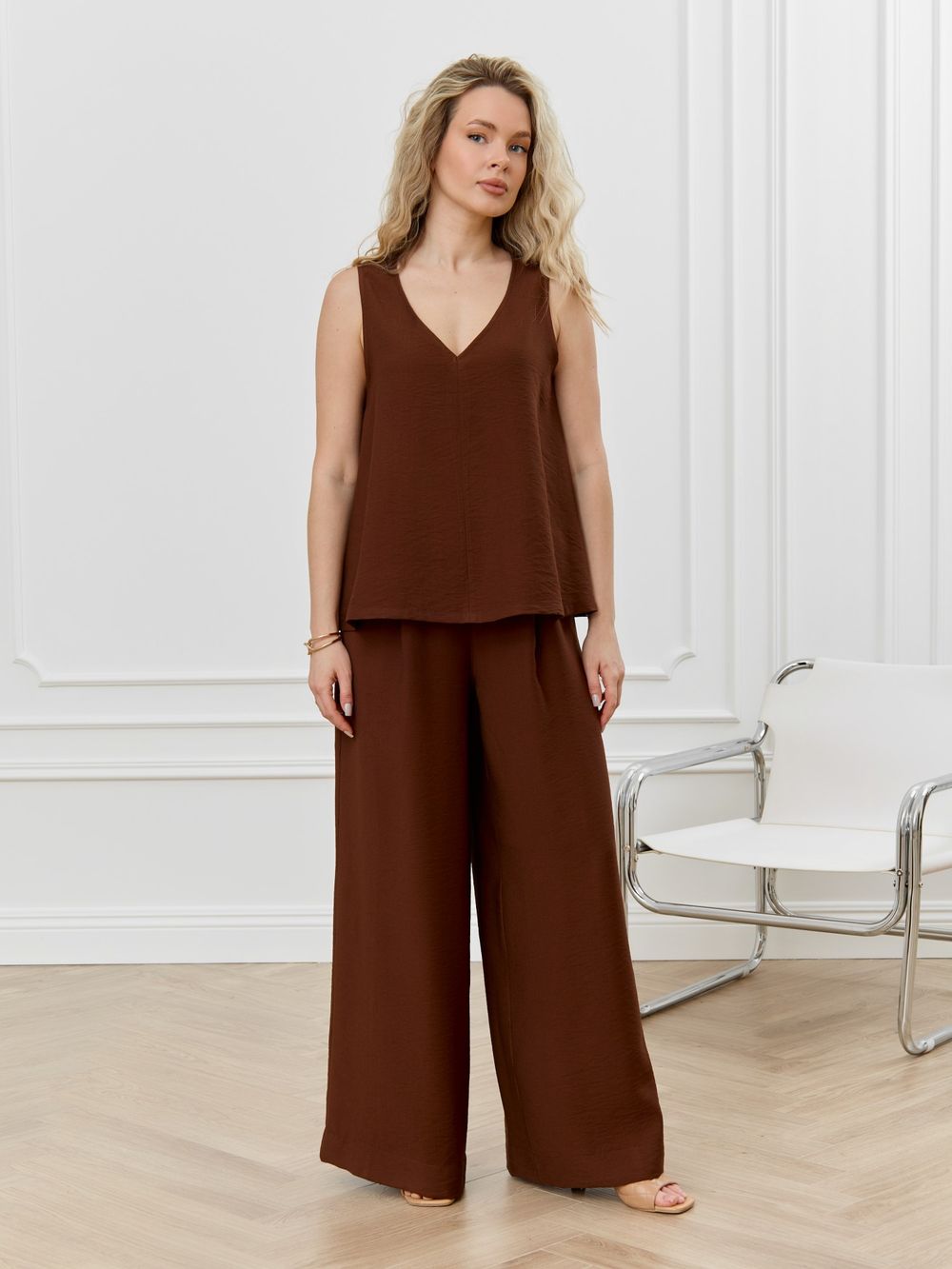 Блузка-топ женская Ясмина-2 Виотекс КОРИЧНЕВЫЙ