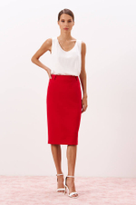 4894 Юбка женская (малиновый)